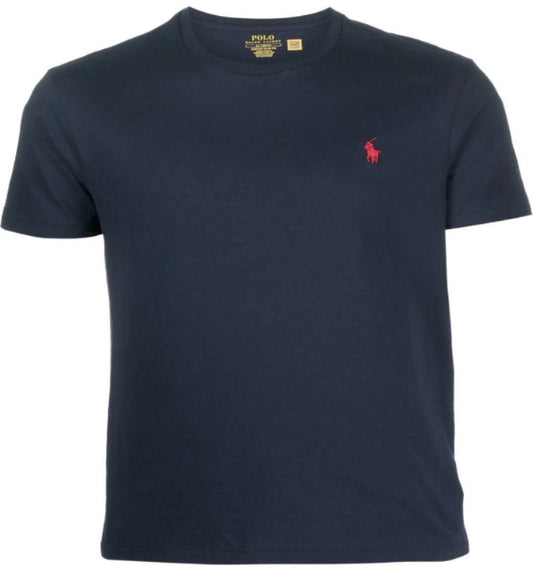 Custom Slim Fit Jersey Crewneck T-Shirt. Blue color