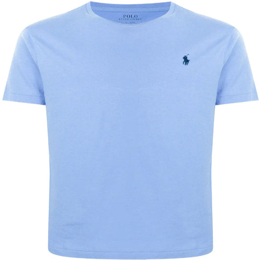 Custom Slim Fit Jersey Crewneck T-Shirt. Sky color